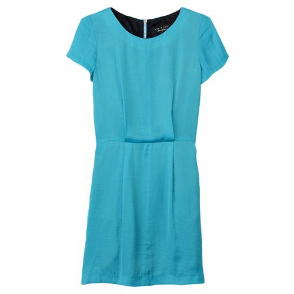 Rag & Bone Leonard dress, teal w/ pockets